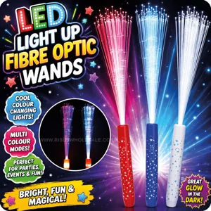 24 x Light Up Fibre Optic Wands