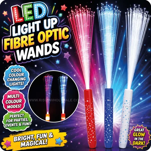 24 x Light Up Fibre Optic Wands