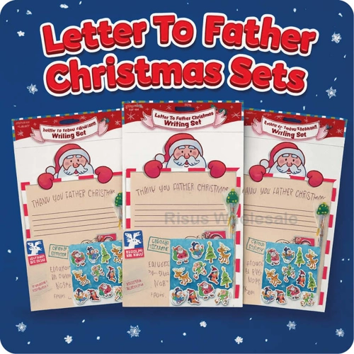 12 x Letter To Father Christmas Writing Sets