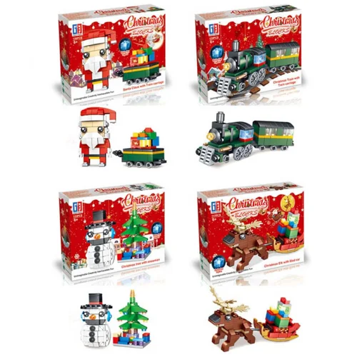 4 x Light Up Christmas Building Brick Sets