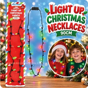12 x Light Up Christmas Necklaces 90cm