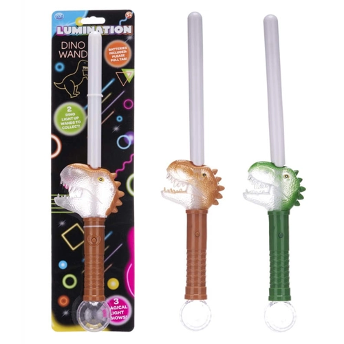 12 x Light Up Dinosaur Flashing Wand