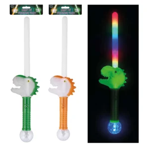 24 x Light Up Dinosaur Flashing Wand