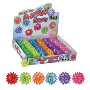 36 x Light Up Flashing Spikey Balls 4cm