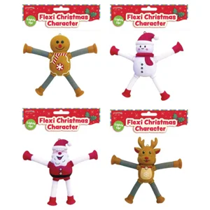 24 x Light Up Bendy Fidget Christmas Characters