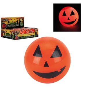 12 x Halloween Light Up Pumpkin Bouncy Balls