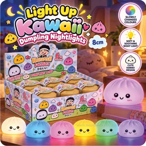 12 x Light Up Kawaii Dumpling Nightlights 8cm