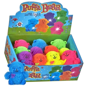 12 x Light Up Puffer Teddy Bears