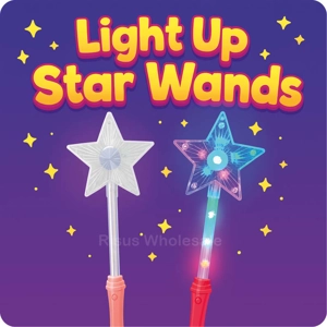 12 x Light Up Star Wands