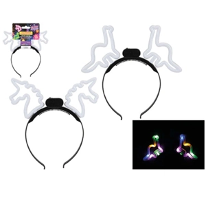 25 x Light Up Dinosaur And Unicorn Headbands