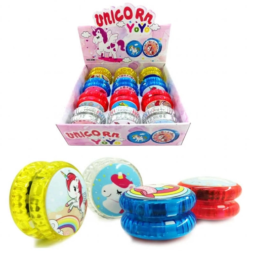 12 x Unicorn Light Up Yoyos