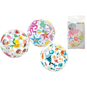 6 x Inflatable Lively Print Beach Balls 20