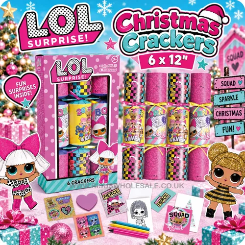 10 x Boxes Of 6 LOL Christmas Crackers