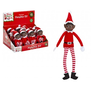 12 x Naughty Christmas Elf - Black Boy