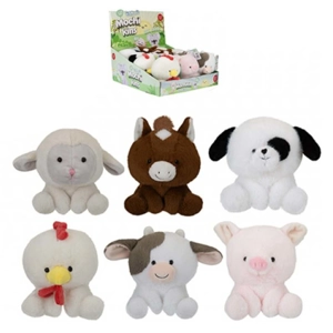 12 x Luxury Mochikins Plush Farm Animals 14cm