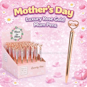 36 x Luxury Rose Gold Mum Pens