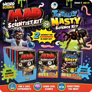 12 x Mad Scientist & Nasty Science Kits