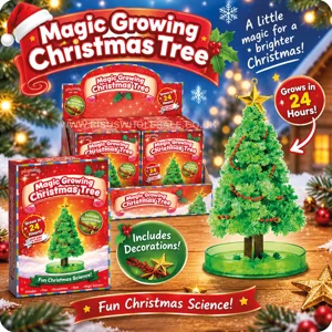 12 x Magic Growing Crystal Christmas Trees