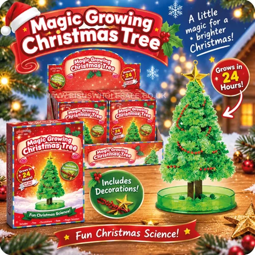 12 x Magic Growing Crystal Christmas Trees