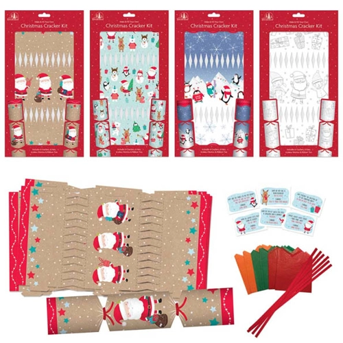 12 x Make Your Own Cute Christmas Crackers 6pk