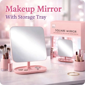 12 x Makeup Mirrors With Storage Tray