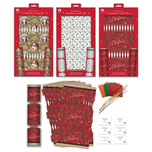 12 x Make Your Own Traditional Christmas Crackers 6pk