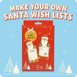 4 x Make Your Own Santa Wish Lists 2pk
