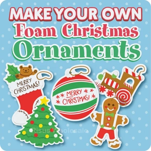 24 x Make Your Own Christmas Foam Ornaments