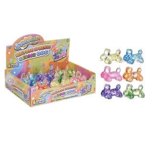 12 x Maltose Sparkle Balloon Dog Squishies 9cm