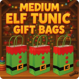 12 x Medium Elf Tunic Gift Bags W/Handles