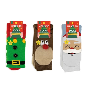 24 x Mens 3D Christmas Socks