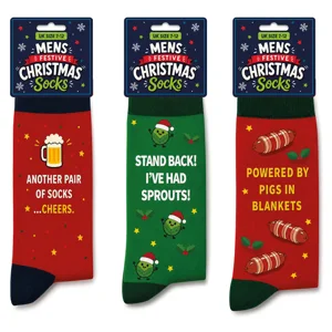 12 x Mens Novelty Christmas Socks