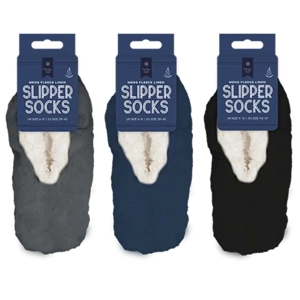 12 x Mens Fleece Lined Slipper Socks