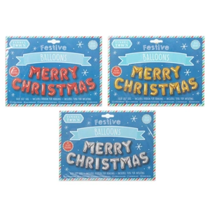 12 x Christmas Balloon Banners