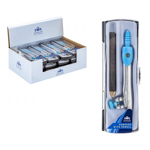 12 x Metal Compass & Pencil Sets