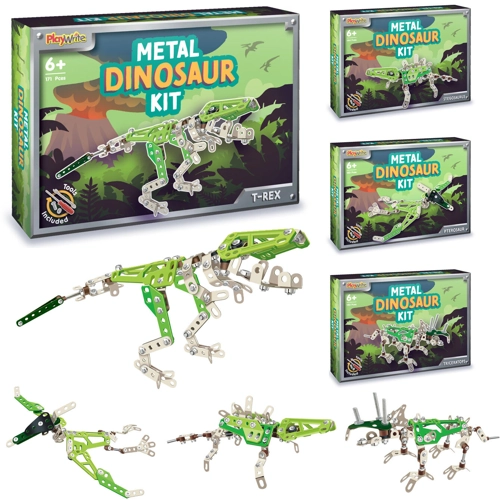 12 x Metal Dinosaur Kits