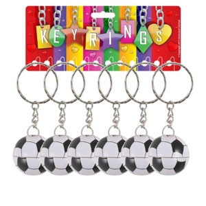 12 x Metal Football Keyrings