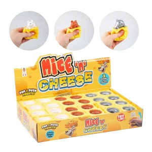 24 x Mice in Cheese Squishy Toys