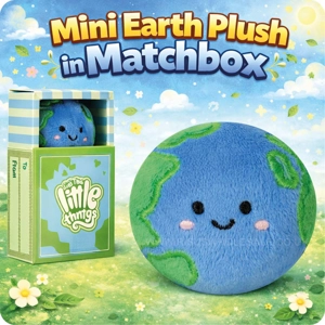 6 x Mini Earth Plush In Matchbox