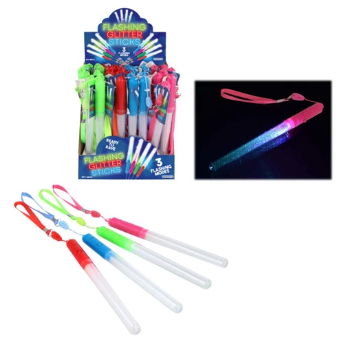 48 x Mini Glitter Flash Sticks
