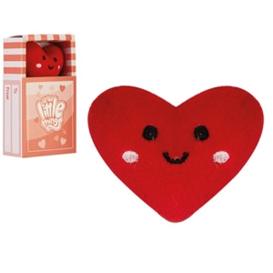 6 x Mini Heart Plush In Matchbox