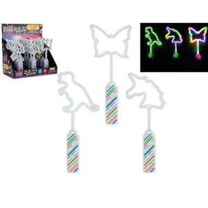 12 x Light Up Mini Neon Wands