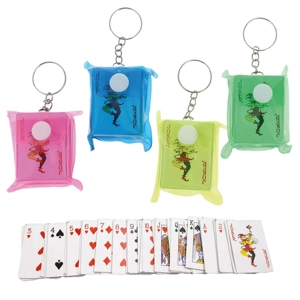 12 x Mini Playing Card Keyrings