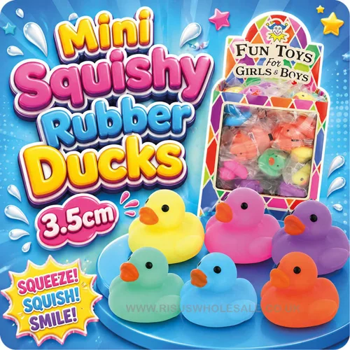 72 x Mini Squishy Rubber Ducks