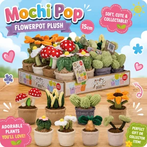 16 x Mochi Pop Flowerpot Plush 15cm