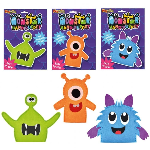 12 x Sew Your Own Monster Hand Puppets