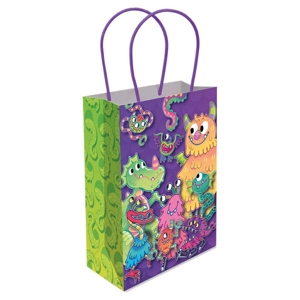 12 x Monster Paper Party Bag W/Handles
