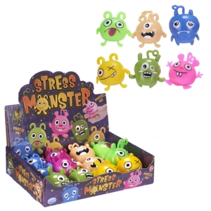 12 x Squishy Stress Monsters 7cm