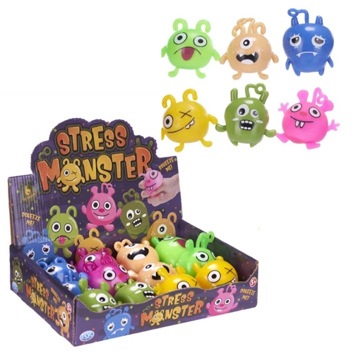 12 x Squishy Stress Monsters 7cm