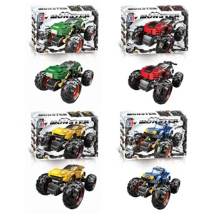 6 x Monster Truck Building Brick Sets